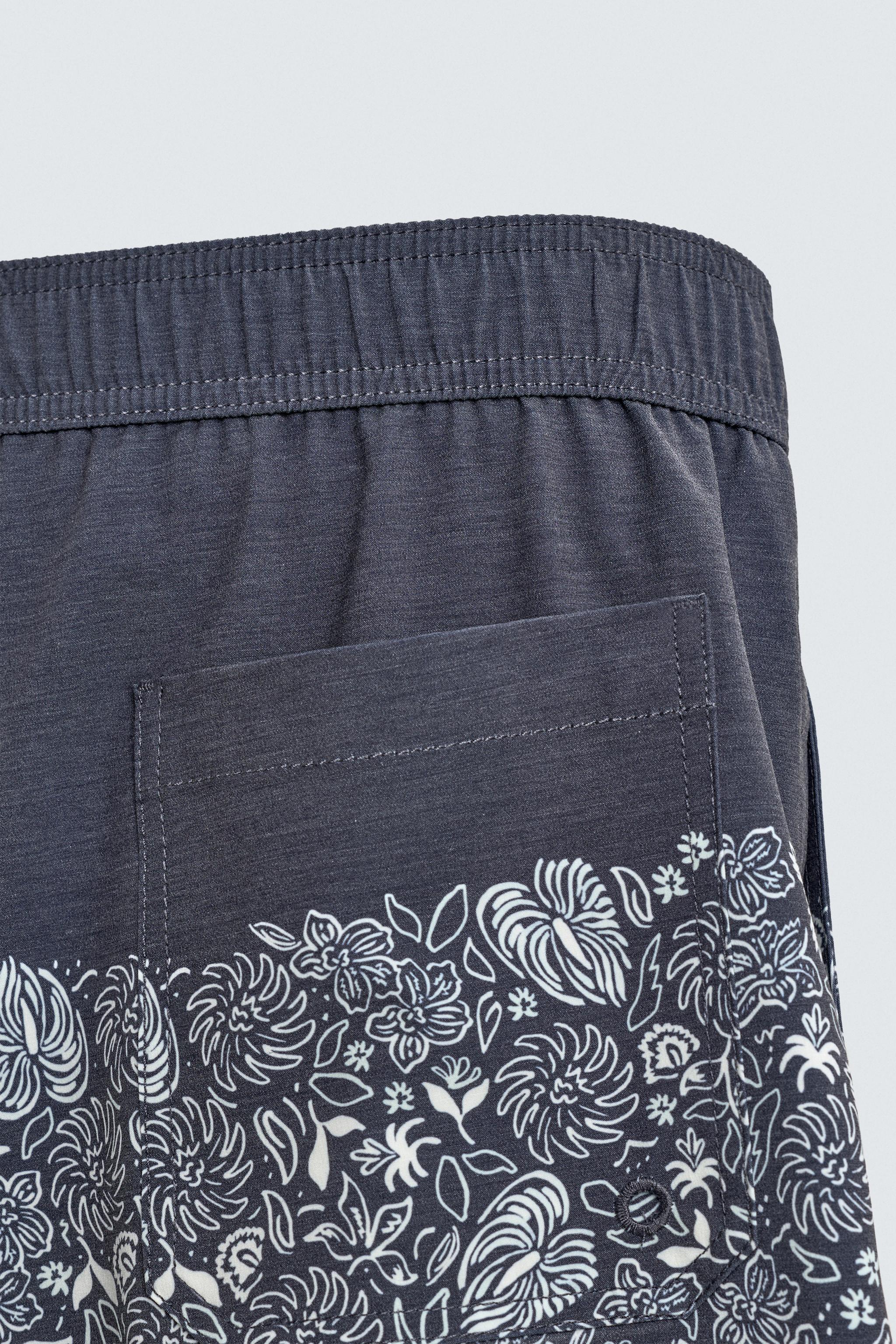 MAILLOT DE BAIN LONG À IMPRIMÉ FLORAL